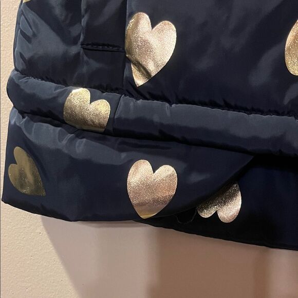 Kids Imoga Navy and Gold Heart Puffer Vest - Picture 5 of 6